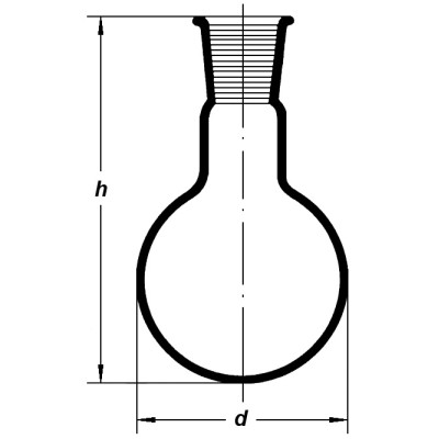 8004/10000 ml-60/46 Колба круглодонная со шлифом SIMAX, Чехия