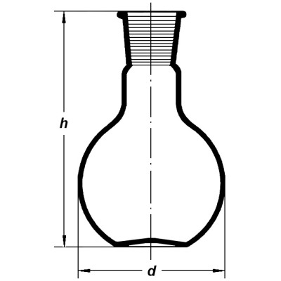 8003/50 ml-14/23 Колба плоскодонная со шлифованной горловиной SIMAX, Чехия