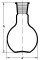 8003/50 ml-14/23 Колба плоскодонная со шлифованной горловиной SIMAX, Чехия