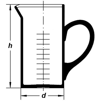 1683/500 ml Мензурка коническая с ручкой SIMAX, Чехия
