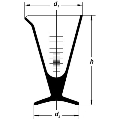 1688/100 ml Мензурка коническая SIMAX, Чехия