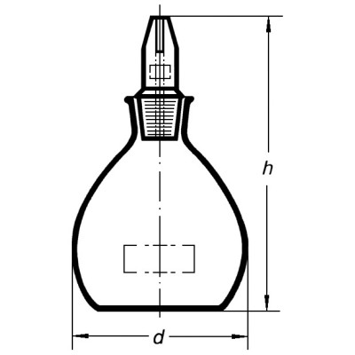 1621/10 ml Пикнометр Гей-Люссака SIMAX, Чехия