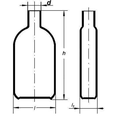 70/450 ml Флакон культуральный с центральной горловиной SIMAX, Чехия