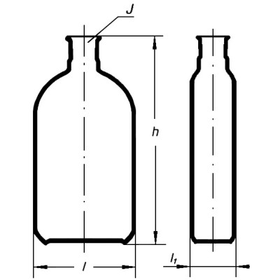 70/T/1000 ml Флакон культуральный со сформированной центральной горловиной SIMAX, Чехия