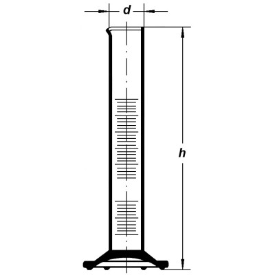1634/BB/2000 ml Цилиндр мерный 2-го (B) класса с носиком SIMAX, Чехия