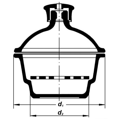 262D/100 mm Эксикатор без крана SIMAX, Чехия